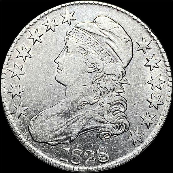 1828 Capped Bust Half Dollar LIGHTLY CIRCULATED