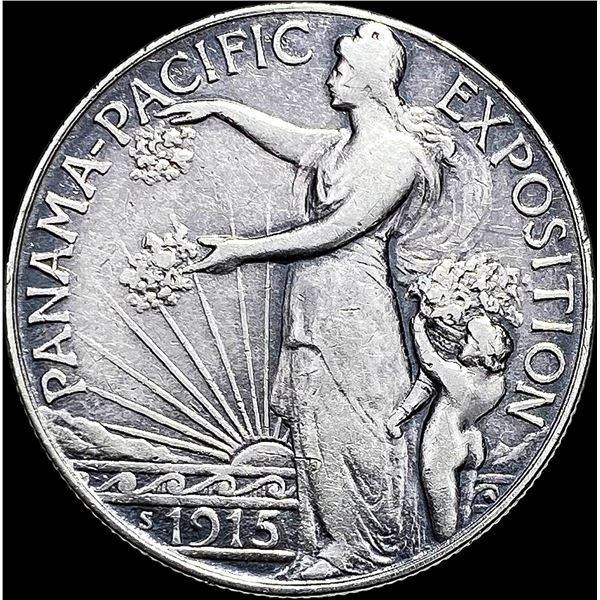 1915-S Silver Panama-Pacific Half Dollar NEARLY UNCIRCULATED