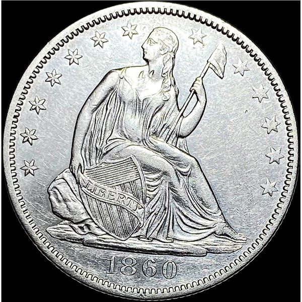 1860-O Seated Liberty Half Dollar CLOSELY UNCIRCULATED