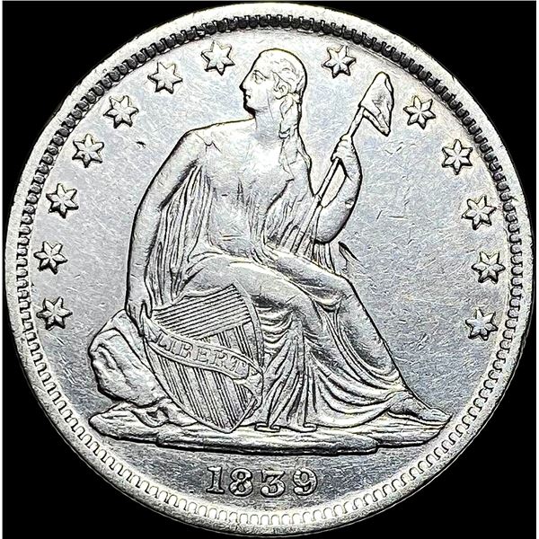 1839 Seated Liberty Half Dollar CLOSELY UNCIRCULATED