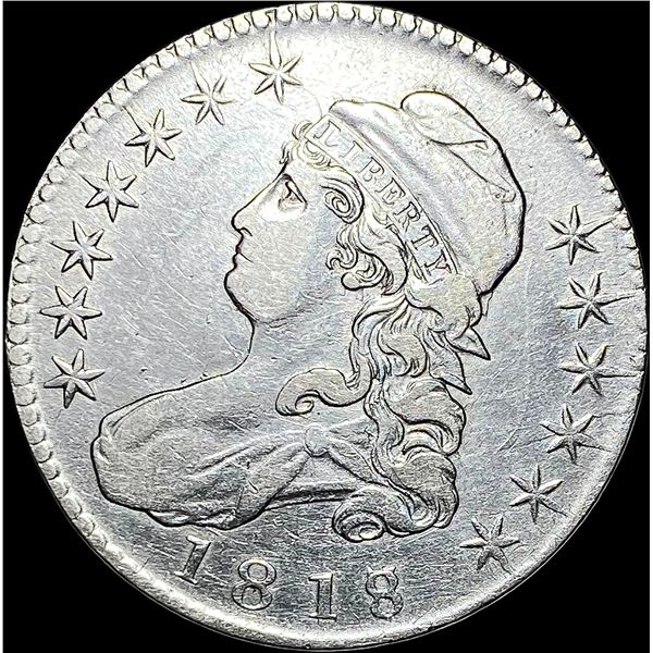 1818/7 Capped Bust Half Dollar NEARLY UNC