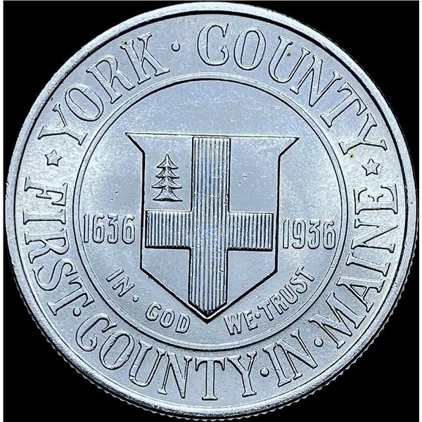 1936 Silver York County Half Dollar GEM BU