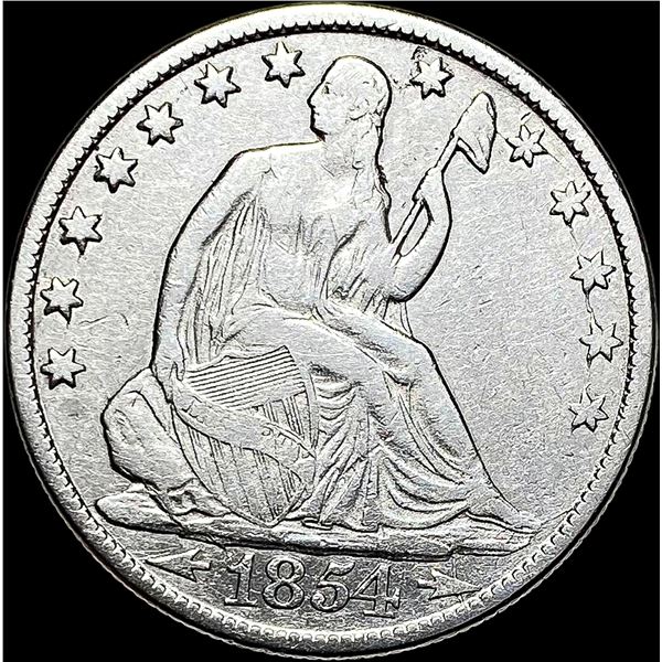 1854-O Seated Liberty Half Dollar LIGHTLY CIRCULATED