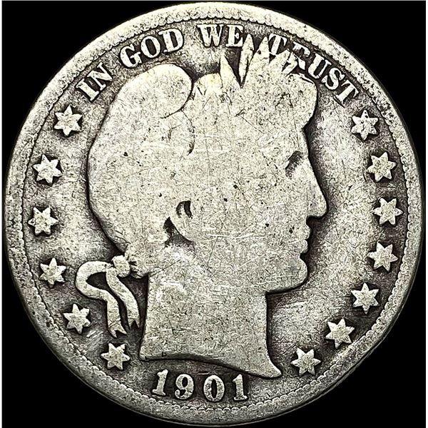 1901-S Silver Barber Half Dollar NICELY CIRCULATED
