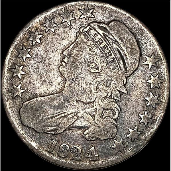 1824/4 Capped Bust Half Dollar LIGHT CIRC