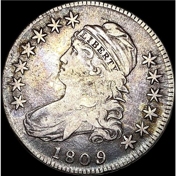 1809 Capped Bust Half Dollar LIGHTLY CIRCULATED