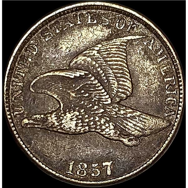 1857 Flying Eagle Cent NEARLY UNCIRCULATED