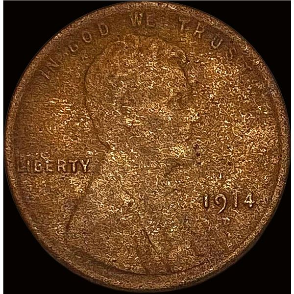 1914-D Lincoln Wheat Cent LIGHTLY CIRCULATED