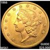 Image 1 : 1866 $20 Gold Double Eagle UNCIRCULATED