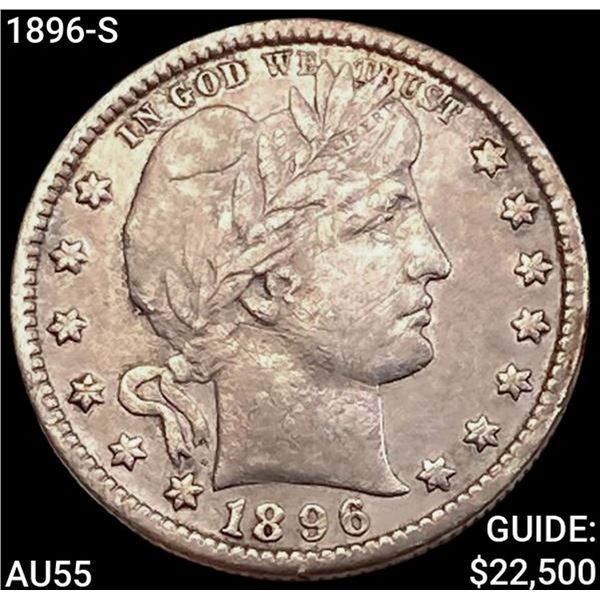 1896-S Barber Quarter HIGH GRADE