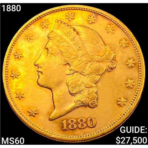 1880 $20 Gold Double Eagle UNCIRCULATED