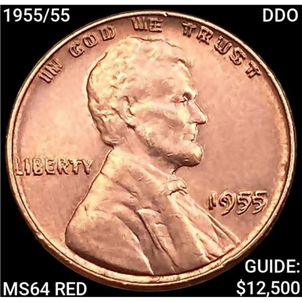 1955/55 DDO Wheat Cent CHOICE BU RD