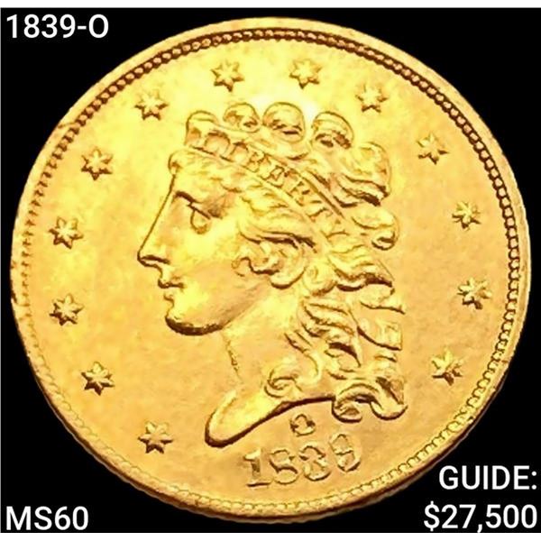 1839-O $2.50 Gold Quarter Eagle UNCIRCULATED