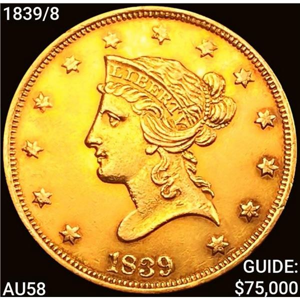 1839/8 $10 Gold Eagle CHOICE AU