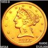 1855-D $5 Gold Half Eagle CHOICE BU
