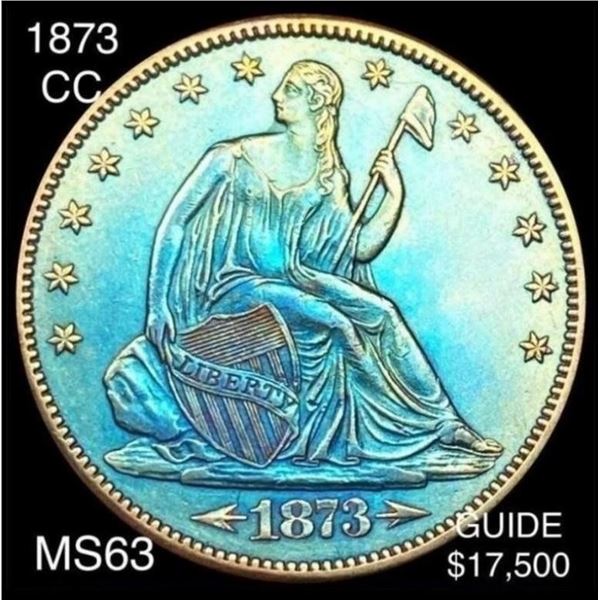 1873-CC Seated Liberty Half Dollar CHOICE BU