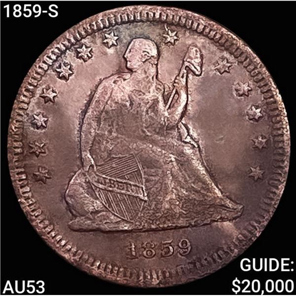 1859-S Seated Liberty Quarter CLOSELY UNCIRCULATED