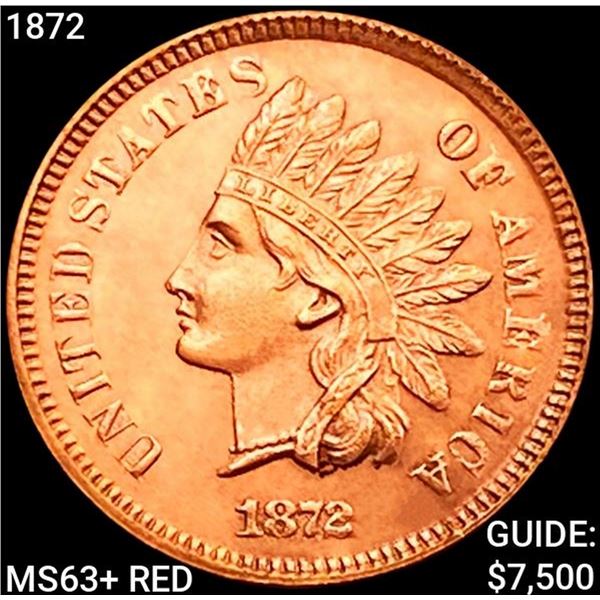 1872 Indian Head Cent CHOICE BU+