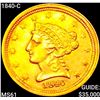 Image 1 : 1840-C $2.50 Gold Quarter Eagle UNCIRCULATED