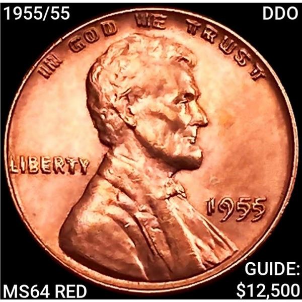 1955/55 DDO Wheat Cent CHOICE BU RD