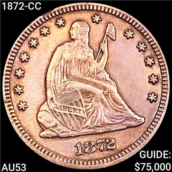 1872-CC Seated Liberty Quarter CLOSELY UNCIRCULATED
