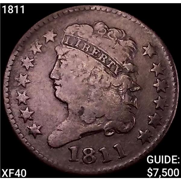 1811 Classic Head Half Cent NEARLY UNCIRCULATED