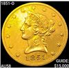 1851-O $10 Gold Eagle CHOICE AU