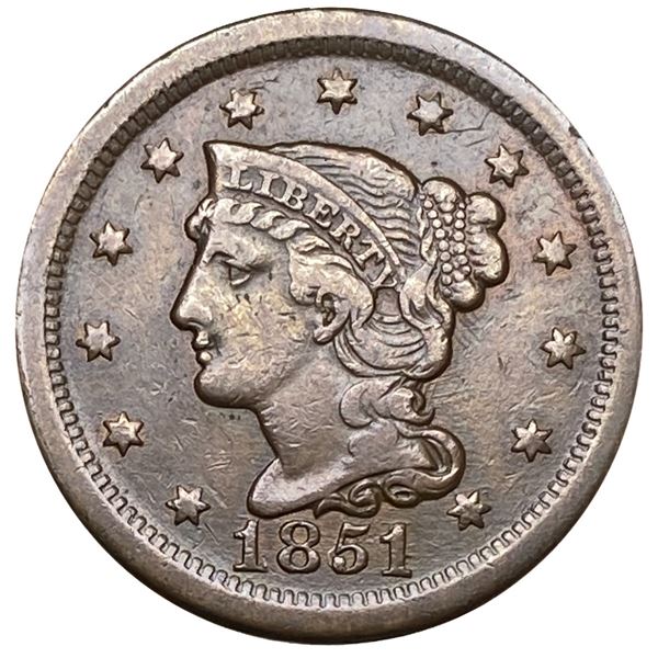 1851/81 Braided Hair Large Cent