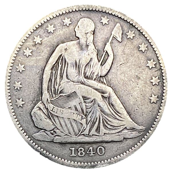 1840 Small Letters Seated Liberty Half Dollar