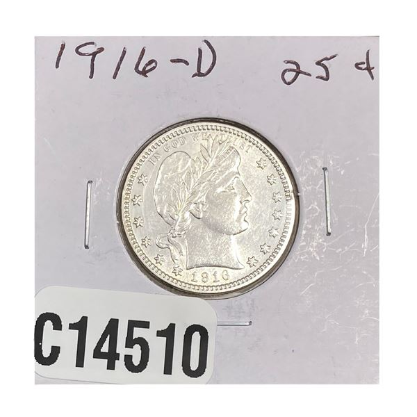 1916-D Barber Quarter