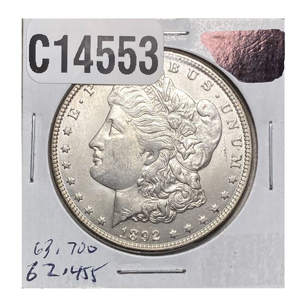 1892-O Morgan Silver Dollar