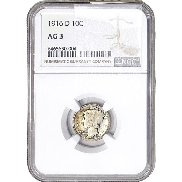 1916-D Mercury Silver Dime