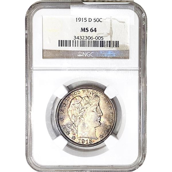 1915-D Barber Half Dollar