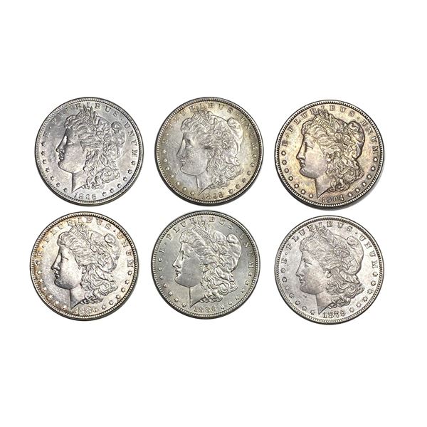 [6]1879-1904 Assorted Morgan Dollars