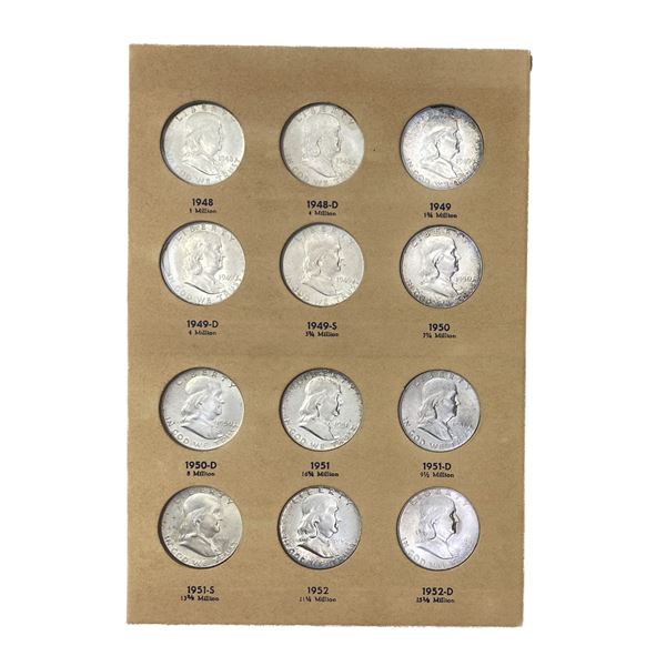 1948-1963 Franklin Half Dollar Album [35 Coins]