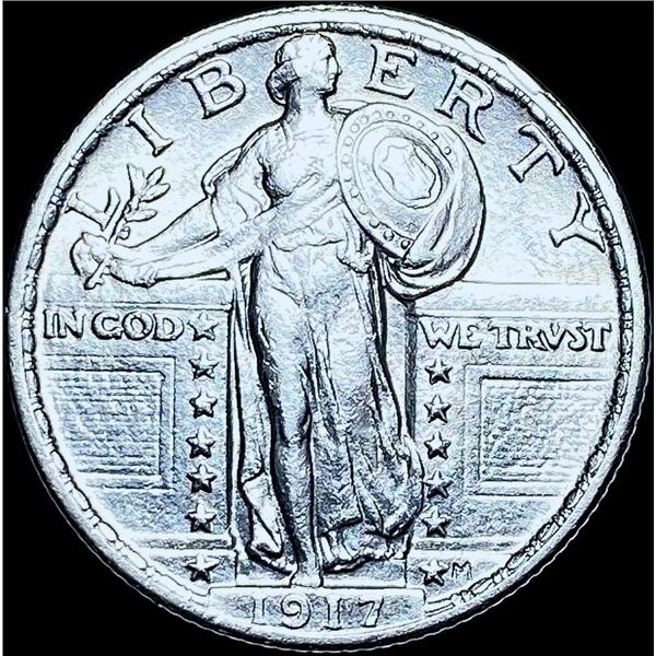 1917 Type 2 Standing Liberty Quarter CHOICE AU