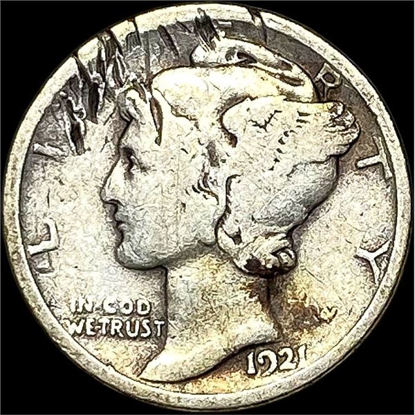 1921 Silver Mercury Dime NICELY CIRCULATED