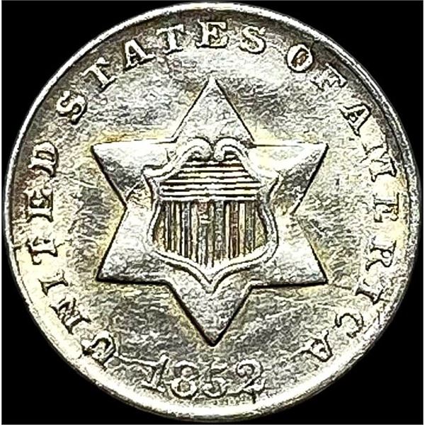 1852 Silver Three-Cent Piece LIGHTLY CIRCULATED