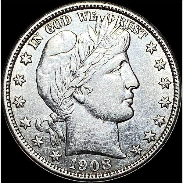 1908-D Silver Barber Half Dollar ABOUT UNCIRCULATED
