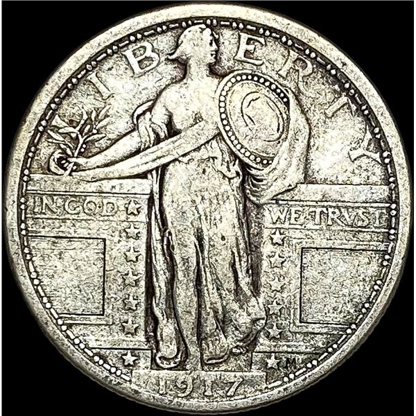 1917 Standing Liberty Quarter Type 1 LIGHTLY CIRCULATED