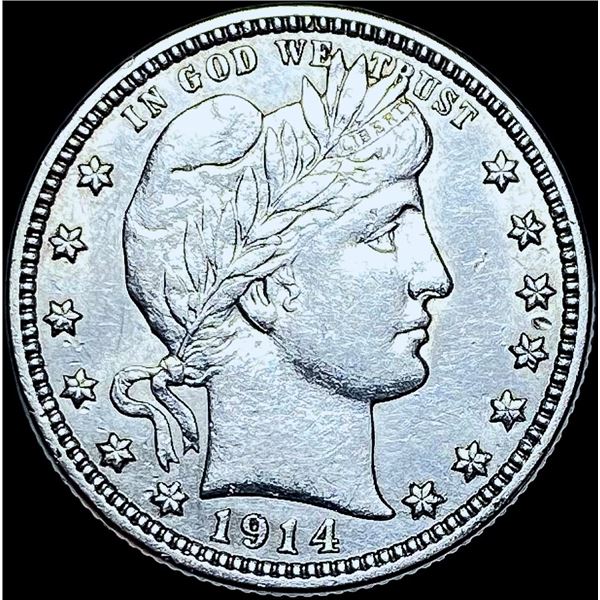 1914-D Silver Barber Quarter CHOICE AU