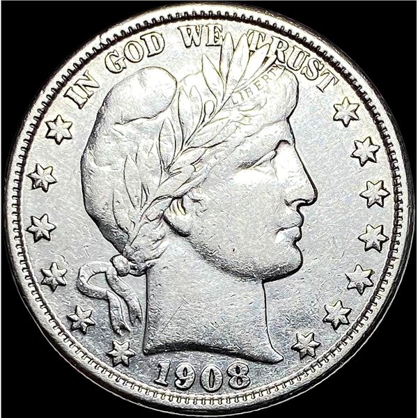 1908-S Silver Barber Half Dollar CLOSELY UNCIRCULATED