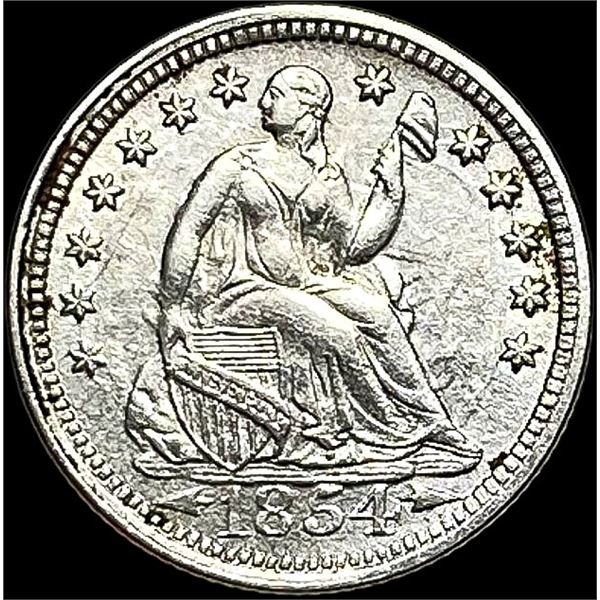 1854 Seated Liberty Half Dime CLOSELY UNCIRCULATED