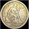 Image 1 : 1877-CC Seated Liberty Quarter Dollar LIGHTLY CIRCULATED