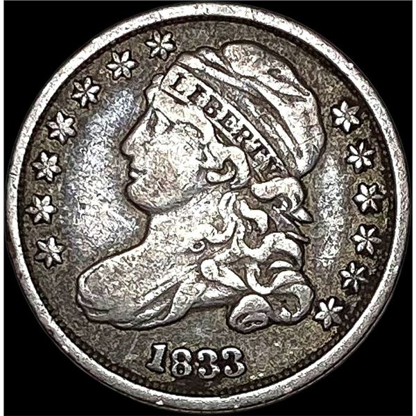1833 Capped Bust Dime LIGHTLY CIRCULATED