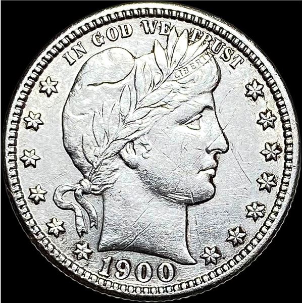 1900-S Silver Barber Quarter CLOSELY UNCIRCULATED