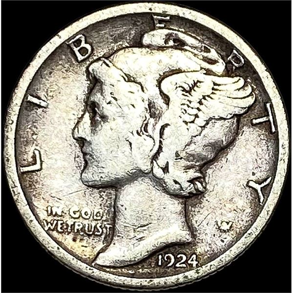 1924-S Silver Mercury Dime LIGHTLY CIRCULATED