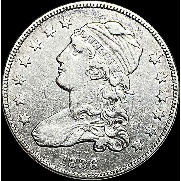 1836 Capped Bust Silver Quarter NEARLY UNCIRCULATED