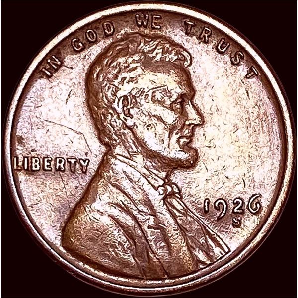 1926-S Lincoln Wheat Cent CLOSELY UNCIRCULATED