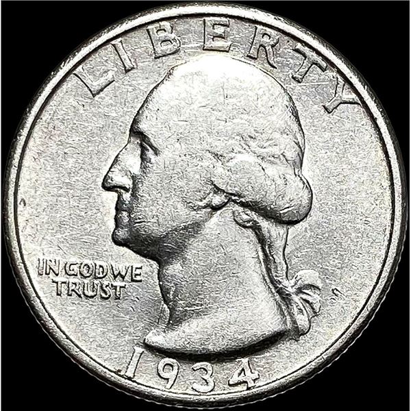 1934-D Silver Washington Quarter NEARLY UNCIRCULATED